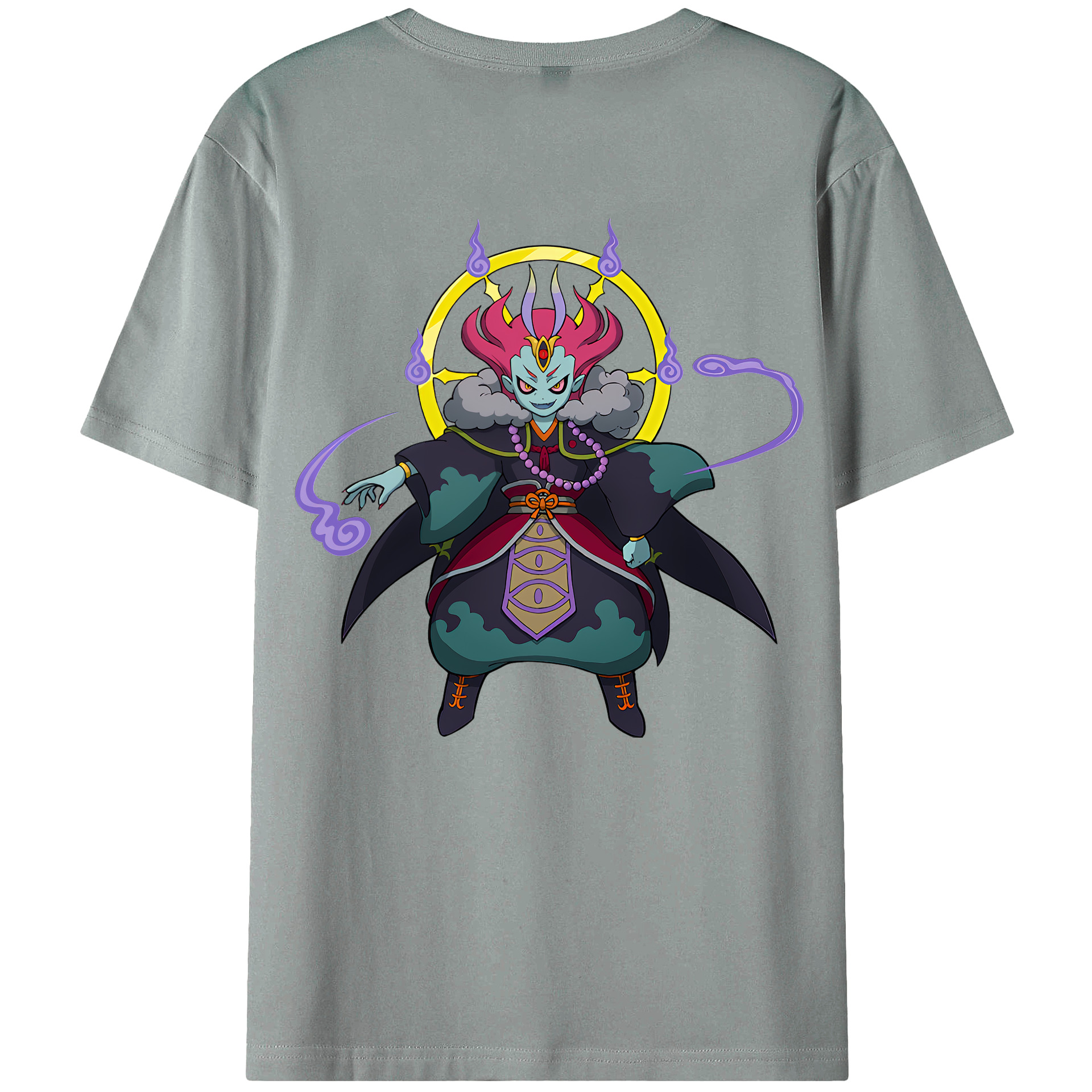 （画像用） 妖怪ウォッチ Yo-kai Watch 綿100％ メンズ半袖Tシャツ（バックプリント） 通気性